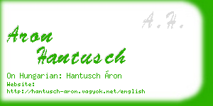 aron hantusch business card